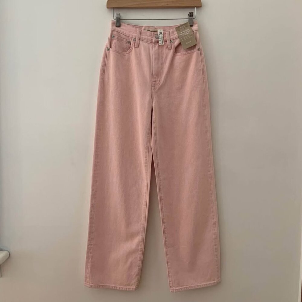 NWT Madewell Pink Wide Leg Jean